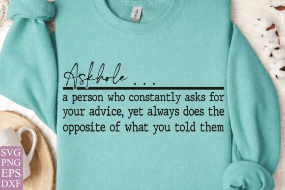 Askhole SVG for T-Shirt Designs and Graphics
