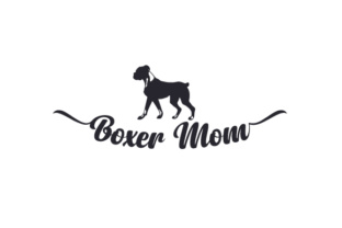 Boxer Mom Graphic Design Asset for Dogs Crafts