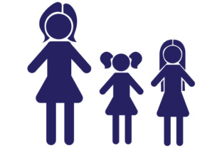 Family Car Decal Mom and 2 Daughters – A Crafts Asset for Stick Figures
