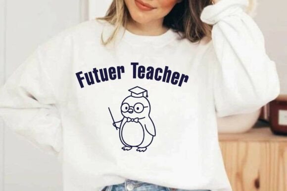 Funny Future Teacher Penguin SVG T-shirt