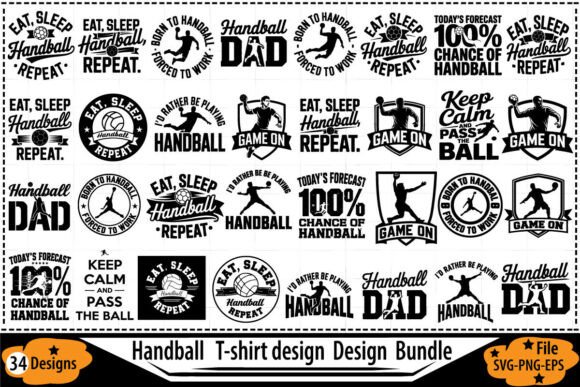 Funny Handball Quotes PNG SVG EPS for T-Shirt Designs and Graphics