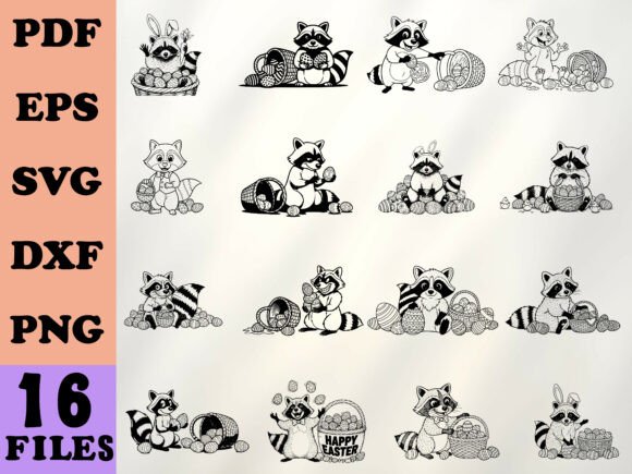 Funny Raccoon Stay Feral Easter Graphics