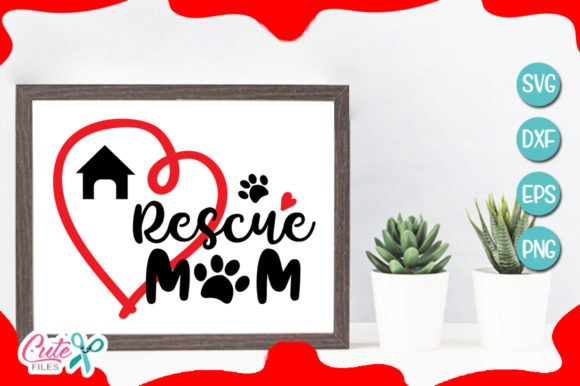 Rescue Mom Graphic Design Asset for Crafts and Local Branding